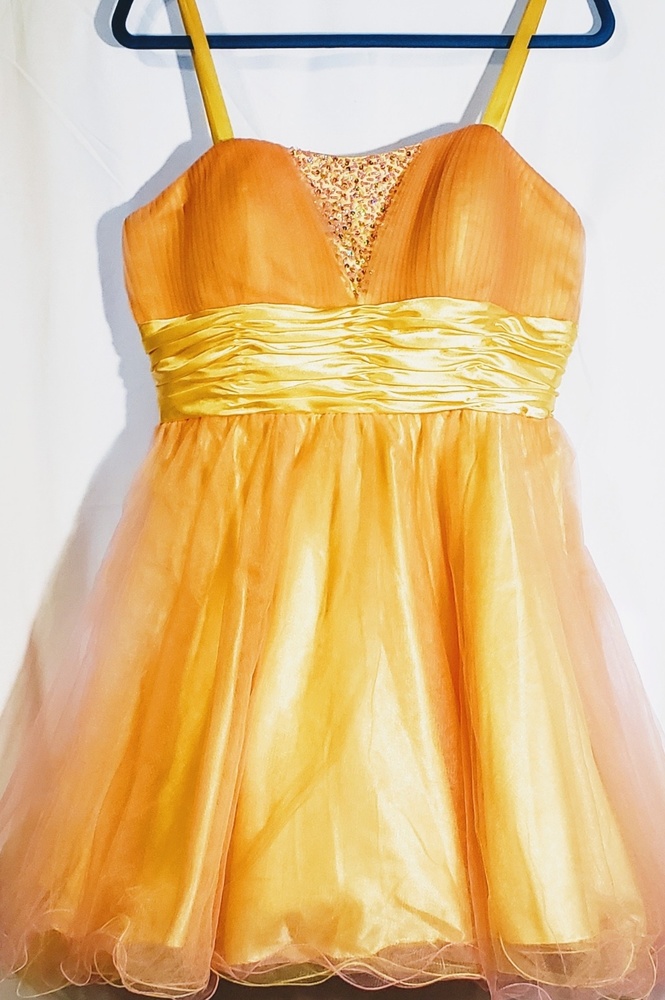 NEBLON U.S.A Orange-Yellow Prom Dress